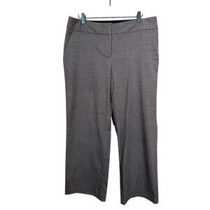 The Limited Cassidy Fit Brown Micro Houndstooth Stretch Dress Pants Sz 10 Short